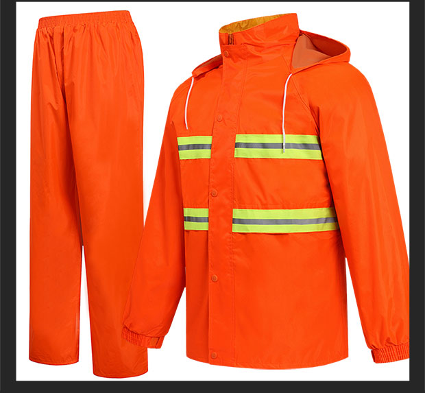 橘黃色雨衣雨褲套裝路政環(huán)衛(wèi)所綠化工程消防執(zhí)勤雨衣戶(hù)外勞保